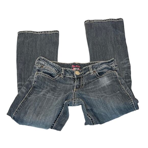 Wrangler Premium Patch Women's Stone Wash Blue Jeans Size 9 Stretch - Picture 3 of 7